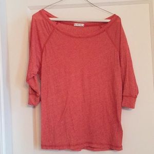 3/4 sleeve orange T-shirt